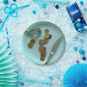 Funny Europe Money Party Paper Teller, Euro Coins Pappteller (Party)