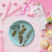 Funny Europe Money Party Paper Teller, Euro Coins Pappteller (Party)