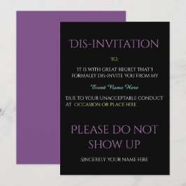 Funny Event Dis Einladung