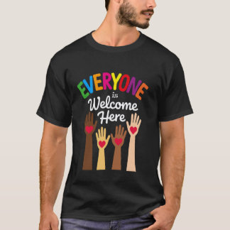 Funny Everyone Is Welcome Here Idaho Teacher Women T-Shirt
