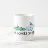 Funny Everywhere Lieben Shark Week Kaffeetasse (Mittel)