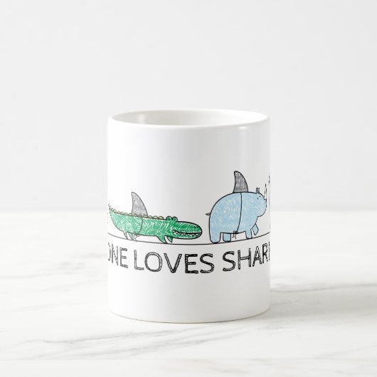 Funny Everywhere Lieben Shark Week Kaffeetasse (Mittel)