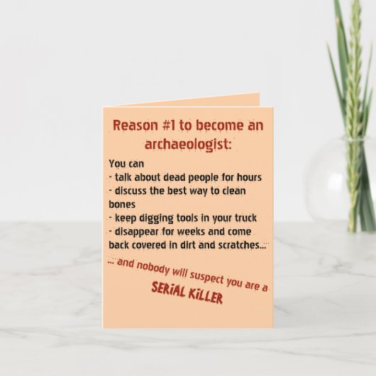 Funny Evil Archäologe Motivation Light Karte (Vorderseite)