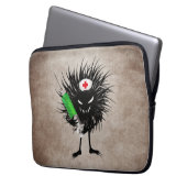 Funny Evil Character Nurse Syringe Gothic Laptopschutzhülle (Vorderseite Links)