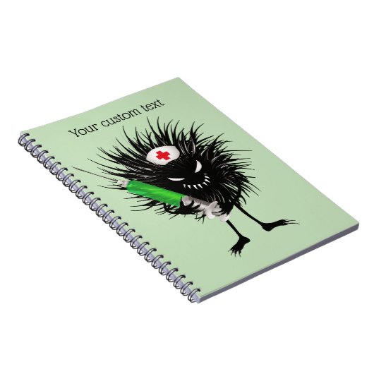 Funny Evil Character Nurse Syringe Gothic Notizblock (Rechte Seite)