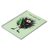 Funny Evil Character Nurse Syringe Gothic Notizblock (Linke Seite)