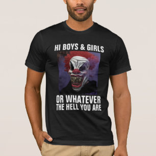 FUNNY EVIL CLOWN T - SHIRT