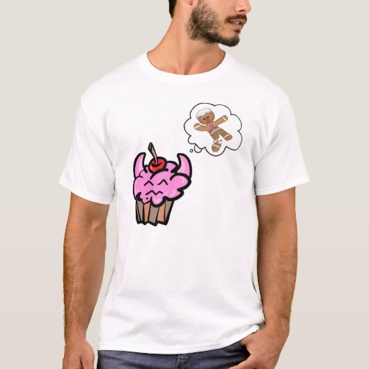 Funny Evil Cooker Killer Cupcake T-Shirt (Vorderseite)