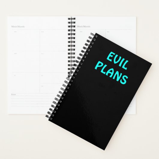 Funny "EVIL PLANS" Planner Planer (Anzeige)