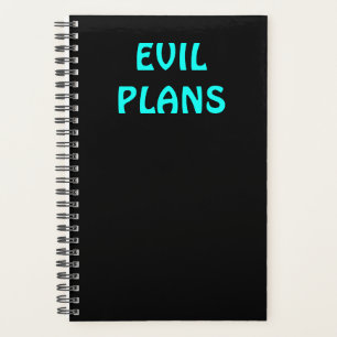 Funny "EVIL PLANS" Planner Planer