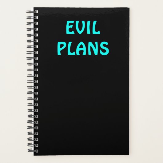 Funny "EVIL PLANS" Planner Planer (Vorderseite)