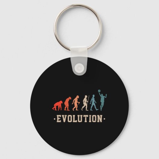 Funny Evolution - Basketball Player Liebhaber Schlüsselanhänger (Vorderseite)