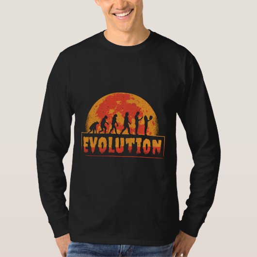 Funny Evolution From Monkey to Zombie T-Shirt (Vorderseite)