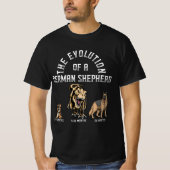 Funny Evolution German Shepherd Dinosaurus Pet Dog T-Shirt (Vorderseite)