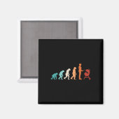 Funny Evolution Grillen Grill Grill Lover Grillen Magnet (Vorderseite/Rückseite)