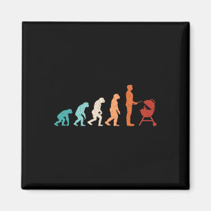 Funny Evolution Grillen Grill Grill Lover Grillen Magnet