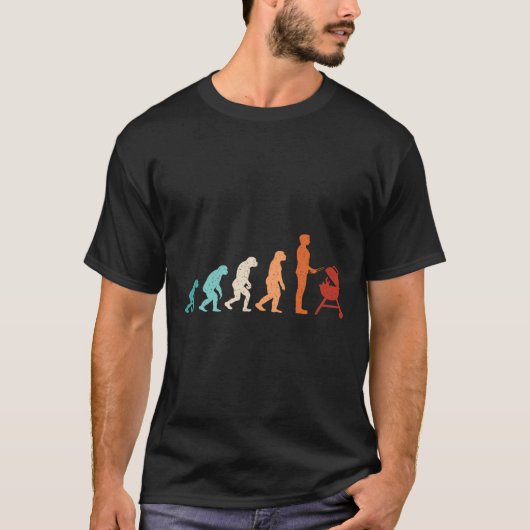 Funny Evolution Grillen Grill Grill Lover Grillen T-Shirt (Vorderseite)