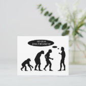 Funny Evolution Postkarte (Stehend Vorderseite)