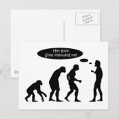 Funny Evolution Postkarte (Vorne/Hinten)