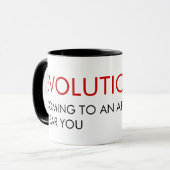 Funny Evolution Tasse (Vorderseite Links)