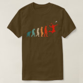 Funny Evolution von Badminton Player T-Shirt (Design vorne)