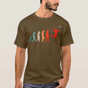 Funny Evolution von Badminton Player T-Shirt