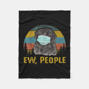 Funny Ew People Vintag Retro Neufundland Hund Fleecedecke
