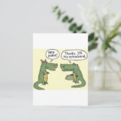 Funny Ex Husband Alligator Purse Postkarte (Stehend Vorderseite)