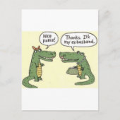 Funny Ex Husband Alligator Purse Postkarte (Vorderseite)