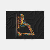 Funny Excavator Christmas Graphics Lights Lover Fleecedecke (Vorderseite (Horizontal))