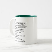 Funny Excel Executioner Definition Personalized Zweifarbige Tasse (Vorderseite Links)