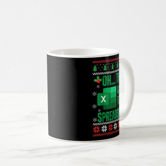 Funny Excel Spreadsheets Christmas Sweater Lover A Kaffeetasse (VorderseiteRechts)