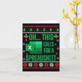 Funny Excel Spreadsheets Christmas Sweater Lover A Karte (Gelbe Blume)