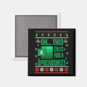 Funny Excel Spreadsheets Christmas Sweater Lover A Magnet (Vorderseite/Rückseite)