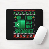 Funny Excel Spreadsheets Christmas Sweater Lover A Mousepad (Mit Mouse)