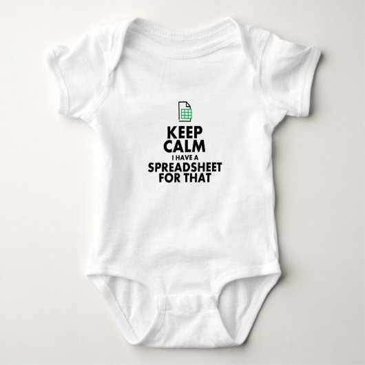 Funny Excel Spreadsheets Lover Gift Baby Strampler (Vorderseite)