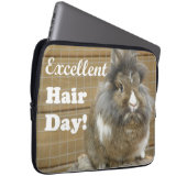 Funny "Excellence Hair Day" für Kaninchen Laptopschutzhülle (Vorne Rechts)