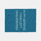 Funny Excuse Quote On The Back Fleecedecke (Vorderseite (Horizontal))