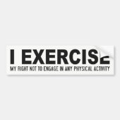 Funny Exercure Autoaufkleber (Vorne)