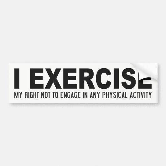 Funny Exercure Autoaufkleber (Vorne)