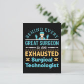 Funny Exhaugical Surgical Technologe Scrub Tech Postkarte (Stehend Vorderseite)