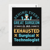 Funny Exhaugical Surgical Technologe Scrub Tech Postkarte (Vorne/Hinten)
