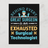 Funny Exhaugical Surgical Technologe Scrub Tech Postkarte (Vorderseite)