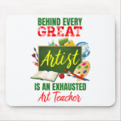 Funny Exhausted Art Lehrer Wertschätzung Mousepad (Vorne)