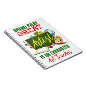 Funny Exhausted Art Lehrer Wertschätzung Notizblock (Rechte Seite)