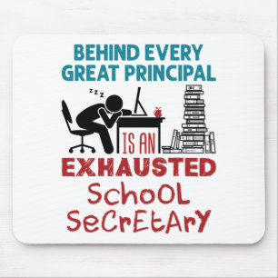 Funny Exhausted School Secretary Wertschätzung Mousepad