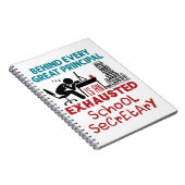 Funny Exhausted School Secretary Wertschätzung Notizblock (Rechte Seite)