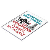 Funny Exhausted School Secretary Wertschätzung Notizblock (Linke Seite)