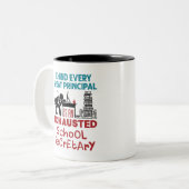 Funny Exhausted School Secretary Wertschätzung Zweifarbige Tasse (Vorderseite Links)