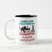 Funny Exhausted School Secretary Wertschätzung Zweifarbige Tasse (Links)